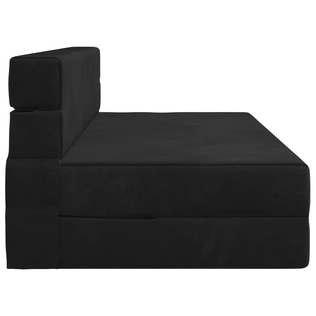 vidaXL Składana Sofa Łóżko Czarny 152 x 86,5 x 60 cm tkanina