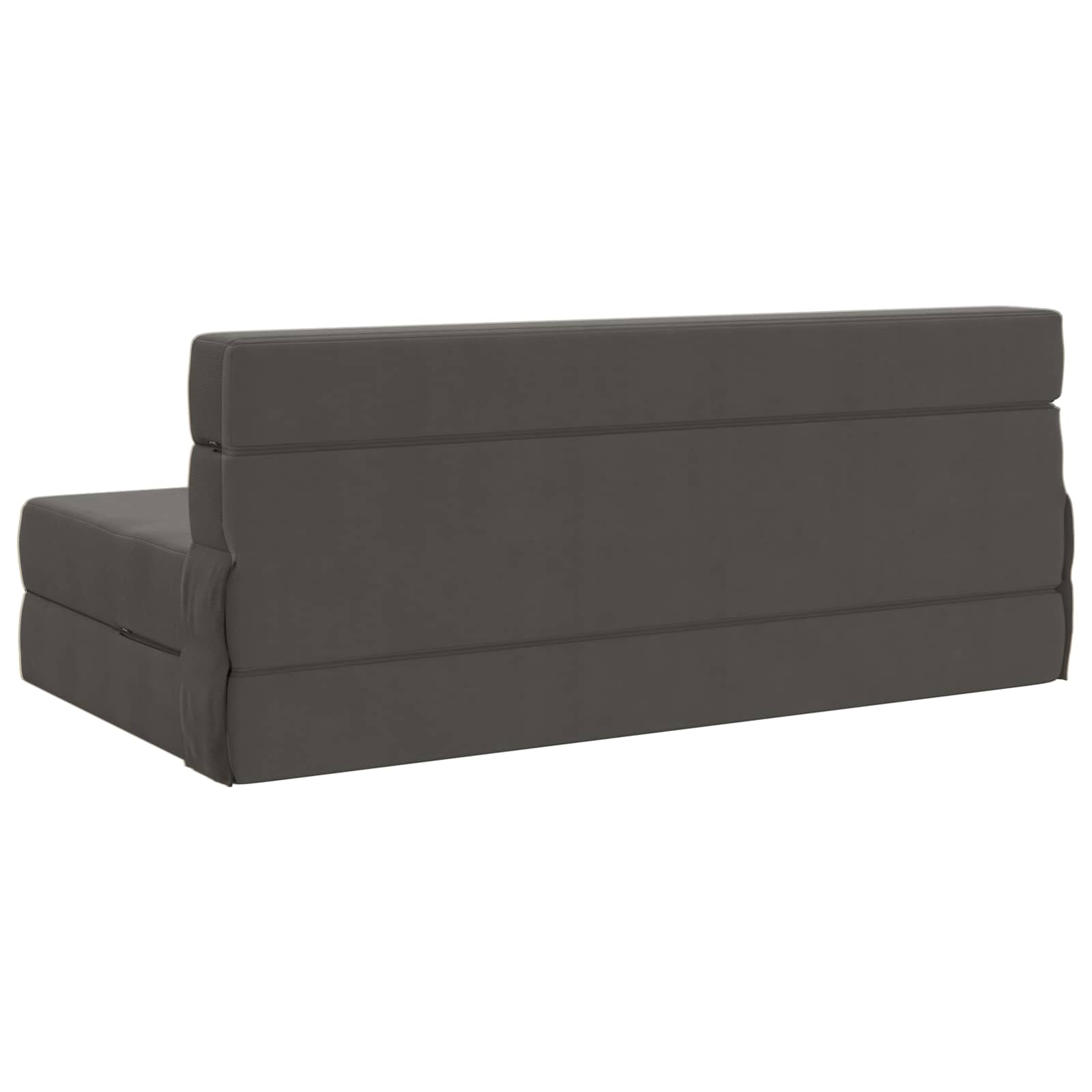 vidaXL Składana Sofa Łóżko ciemnoszary 152 x 86,5 x 60 cm tkanina
