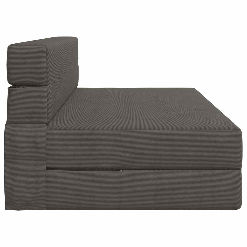 vidaXL Składana Sofa Łóżko ciemnoszary 152 x 86,5 x 60 cm tkanina