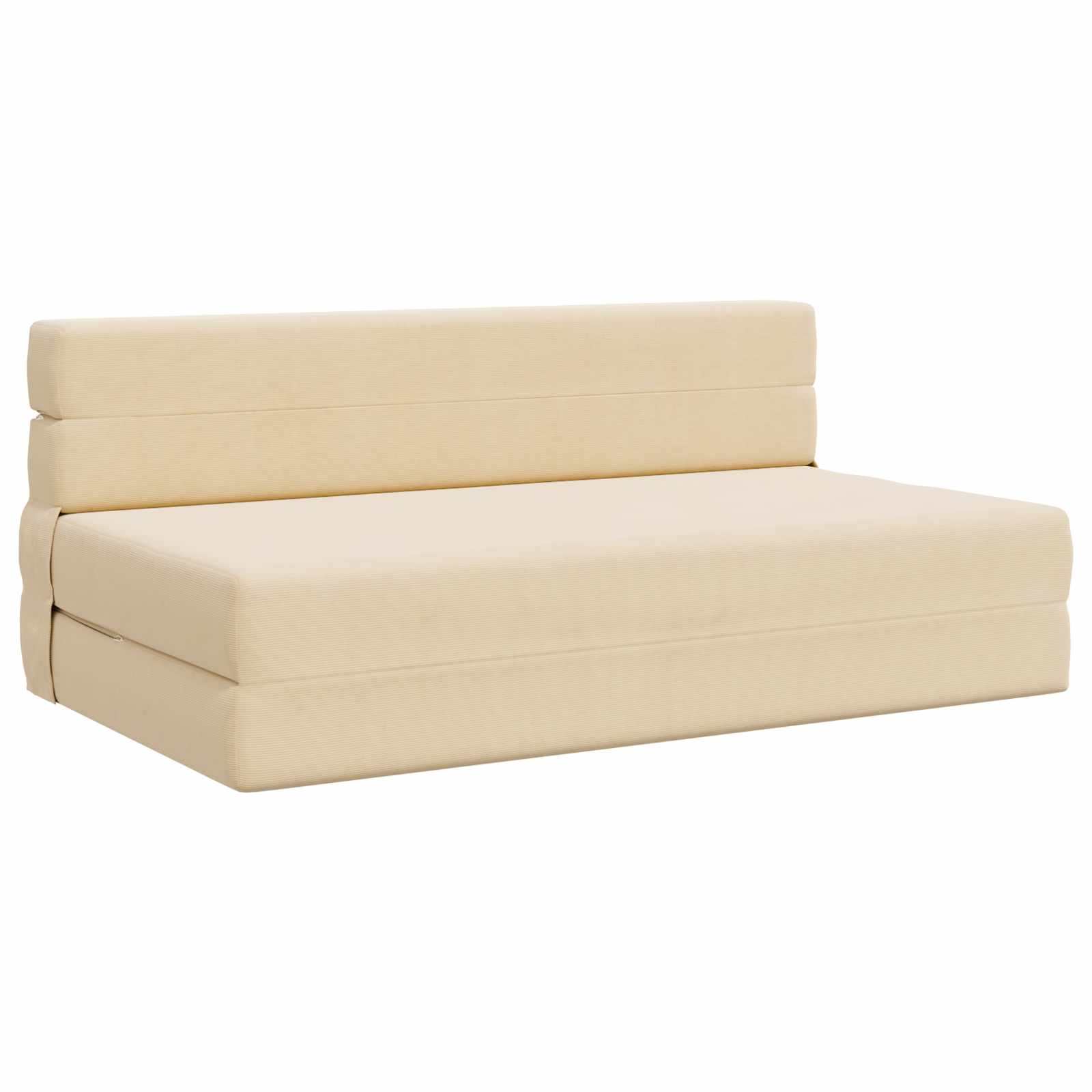 vidaXL Składana Sofa Łóżko kremowy 152 x 86,5 x 60 cm tkanina