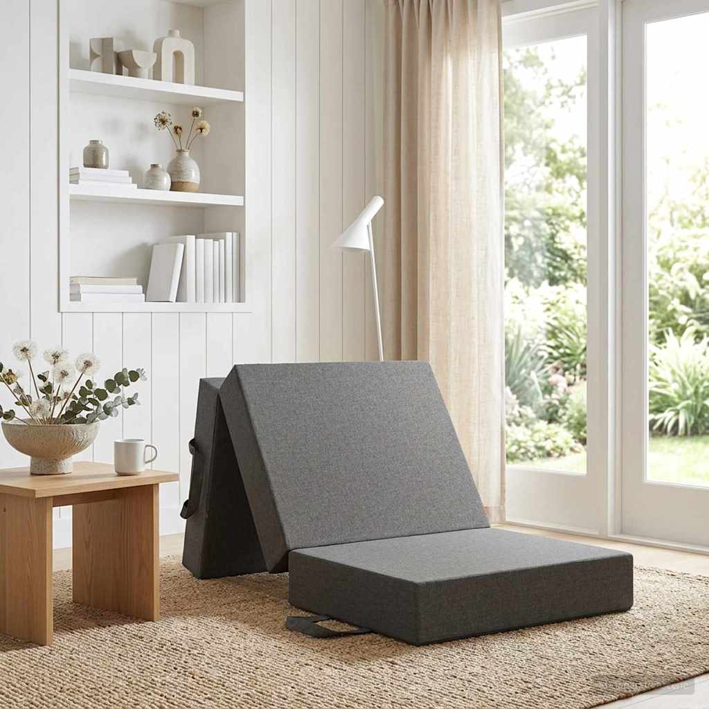 vidaXL Składana Sofa Łóżko 90 x 63 x 45 cm jasnoszary