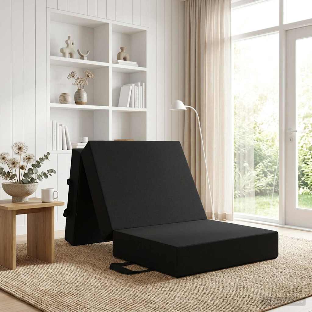 vidaXL Składana Sofa Łóżko 75 x 67 x 45 cm Czarny