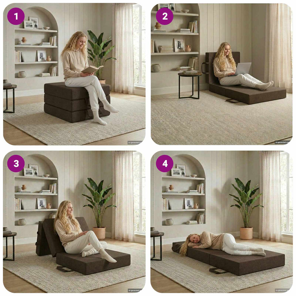 vidaXL Składana Sofa Łóżko 75 x 63 x 45 cm Ciemnoszary