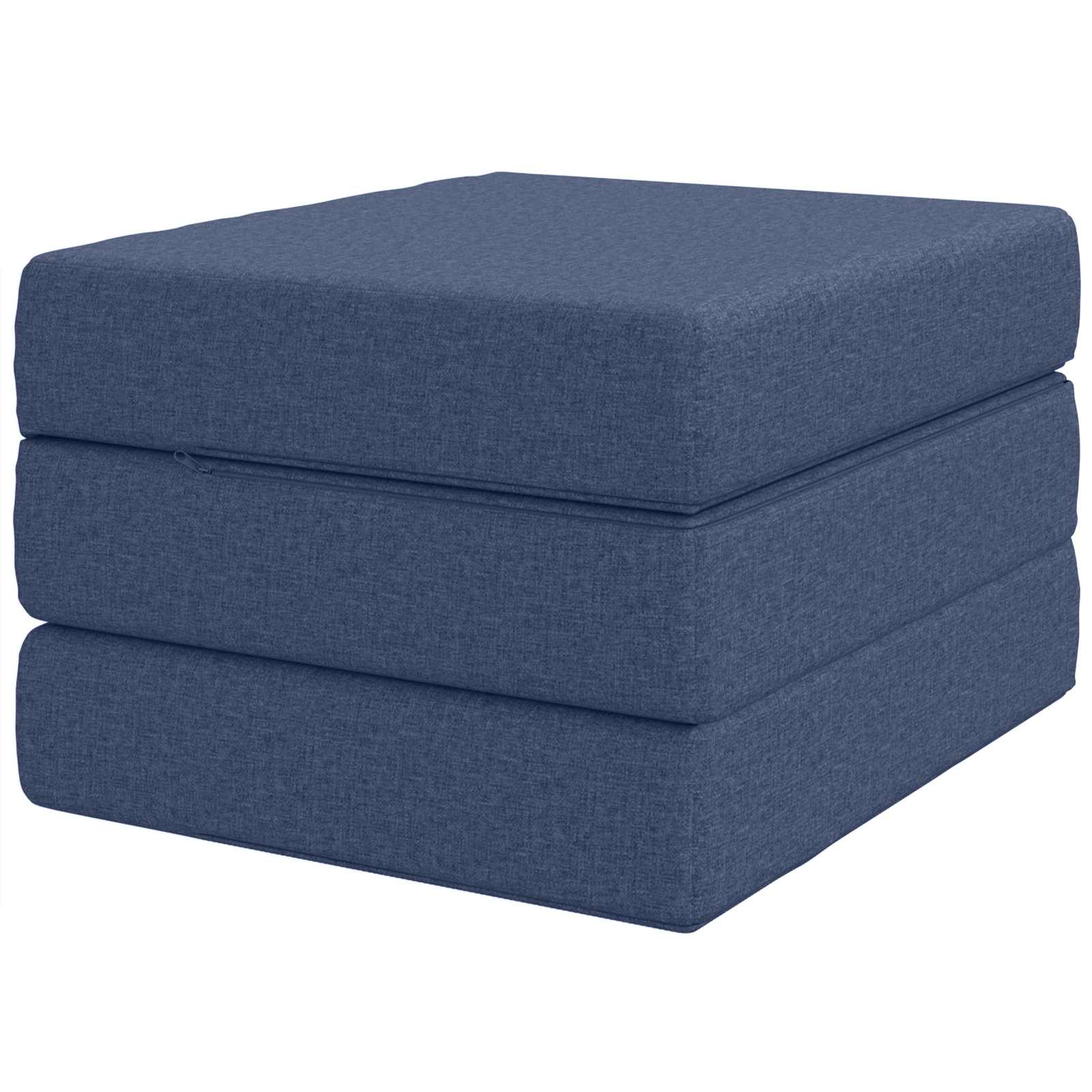 vidaXL Składana Sofa Łóżko 75 x 63 x 45 cm niebieski