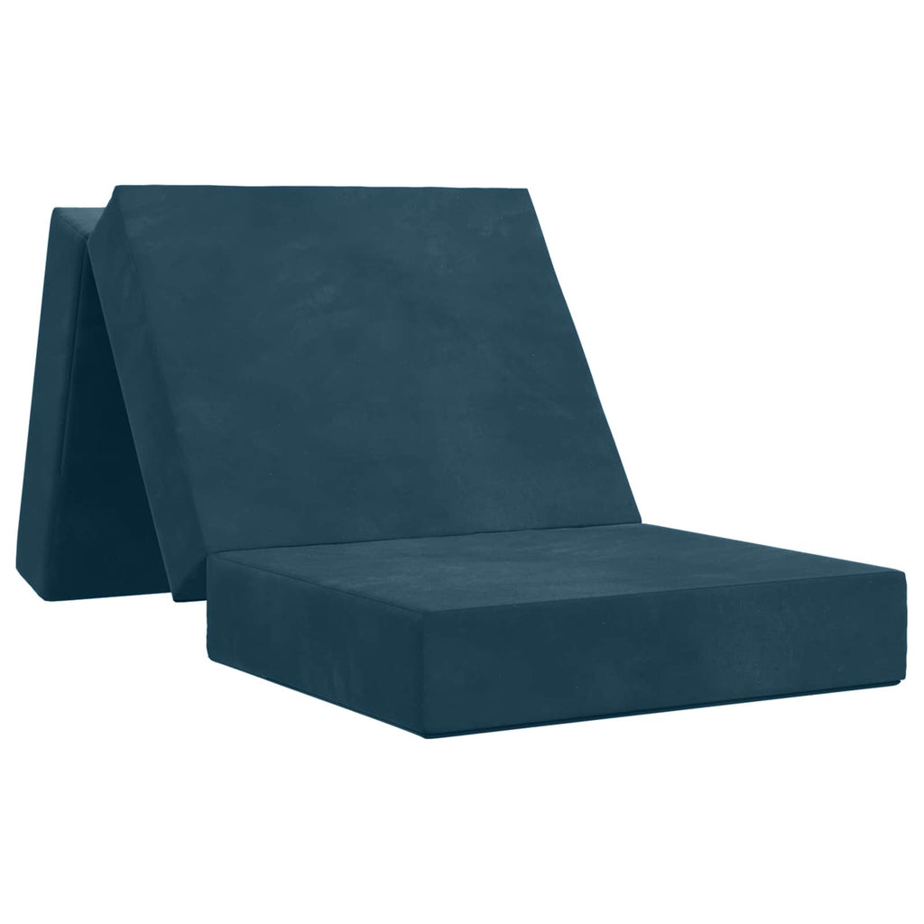 vidaXL Składana Sofa Łóżko 75 x 63 x 45 cm niebieski
