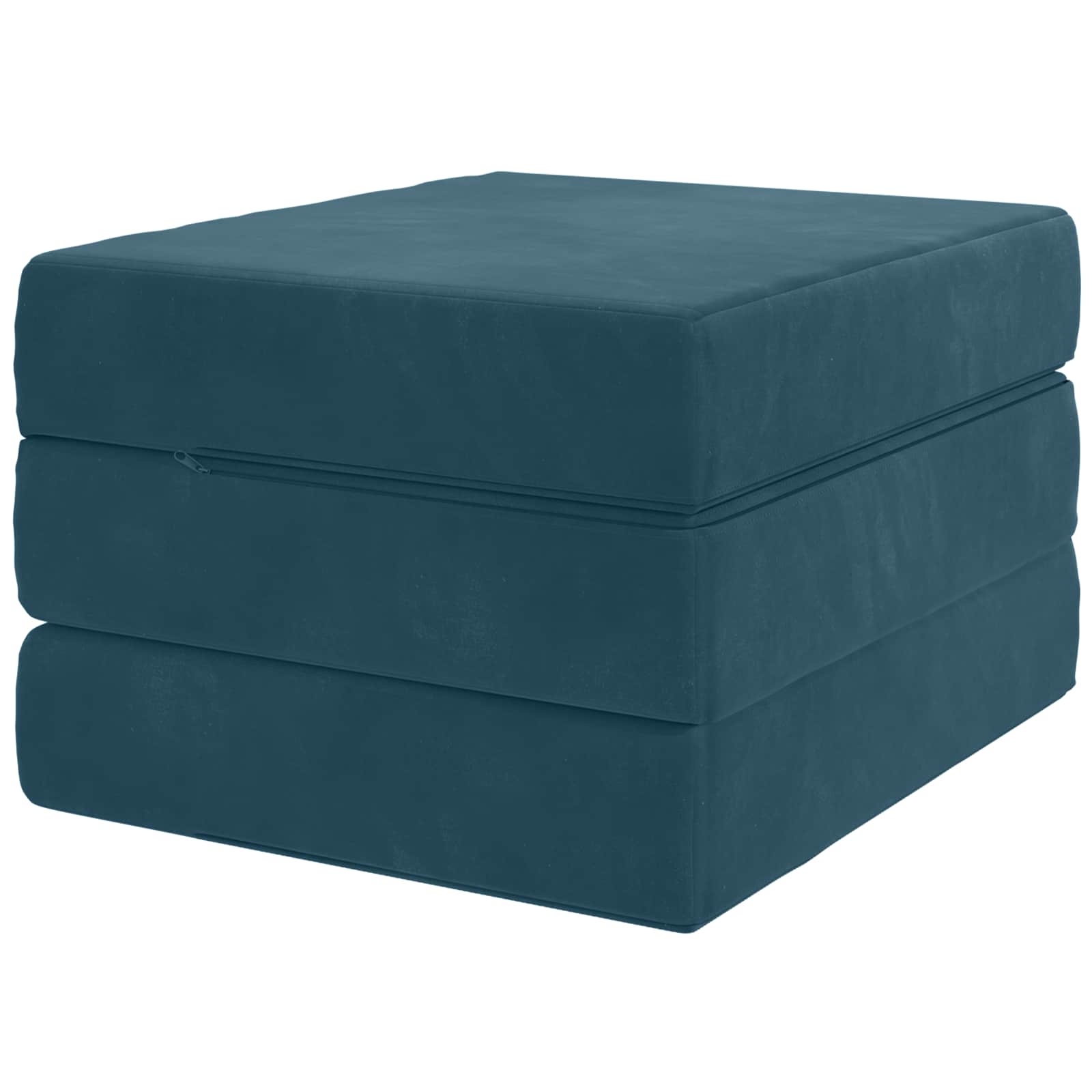 vidaXL Składana Sofa Łóżko 75 x 63 x 45 cm niebieski