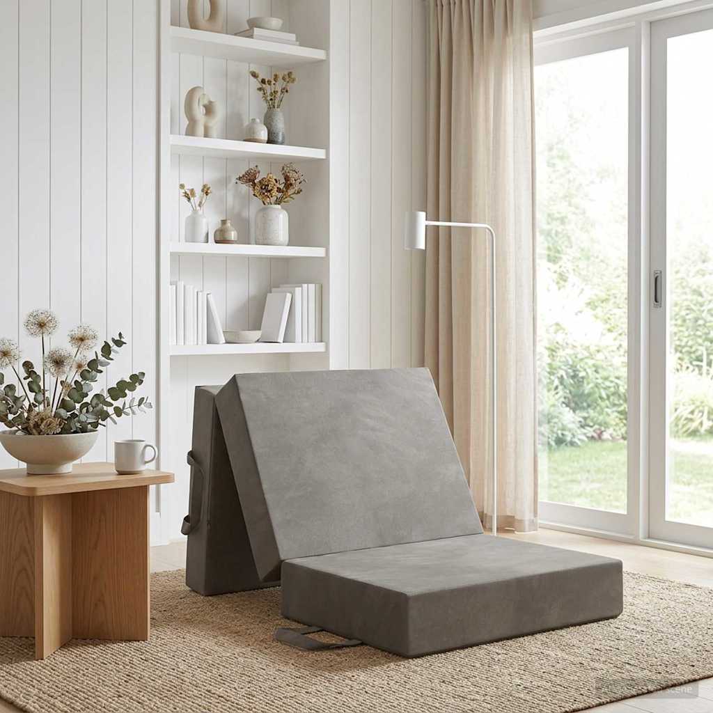 vidaXL Składana Sofa Łóżko 75 x 67 x 45 cm jasnoszary