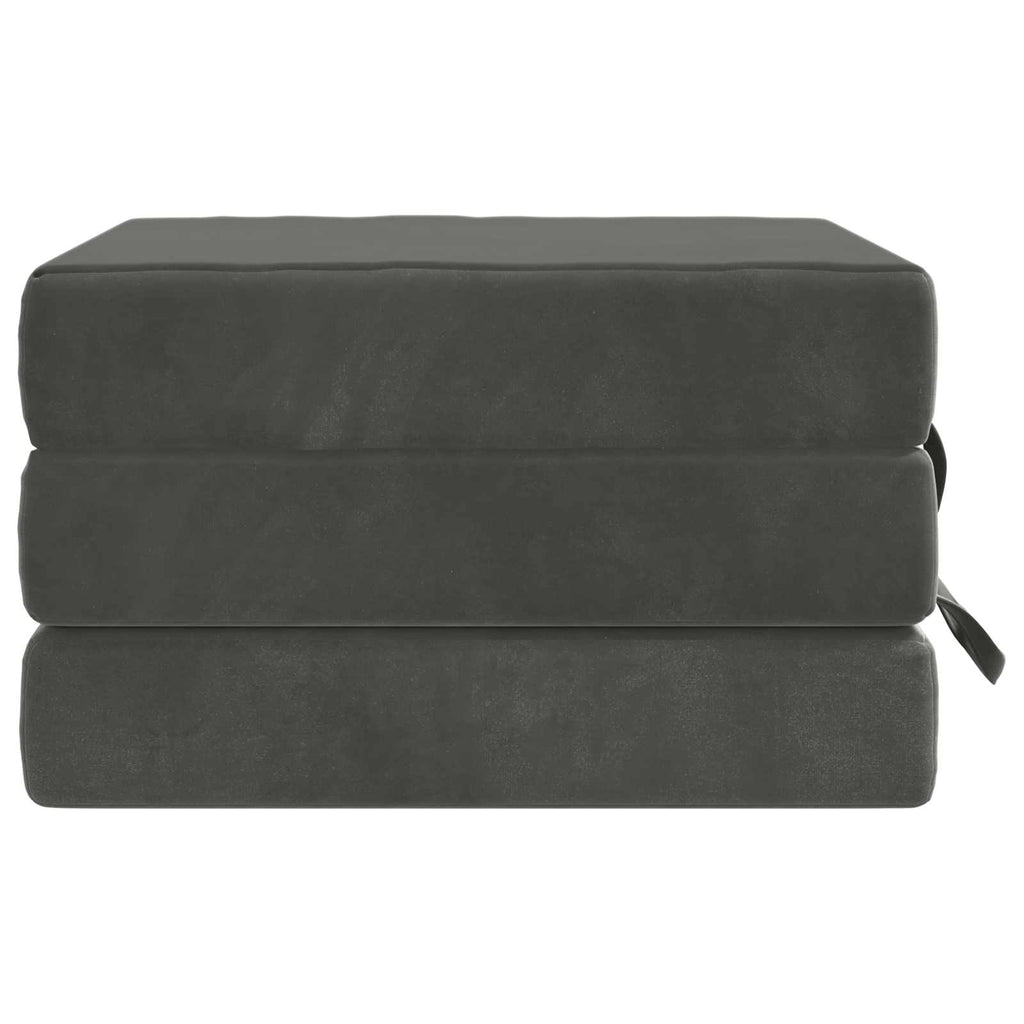 vidaXL Składana Sofa Łóżko 75 x 63 x 45 cm ciemnoszary
