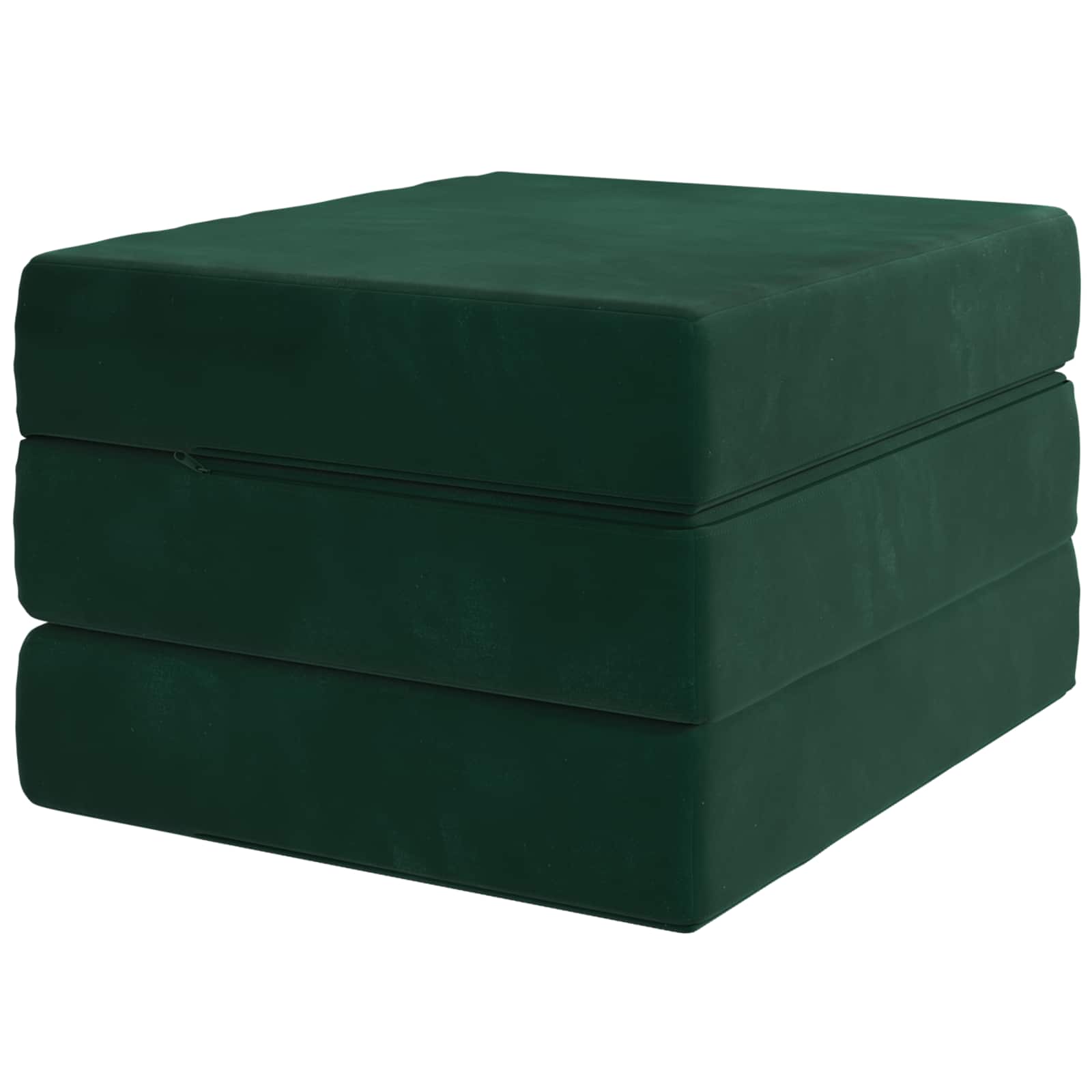 vidaXL Składana Sofa Łóżko 75 x 63 x 45 cm Ciemnozielony