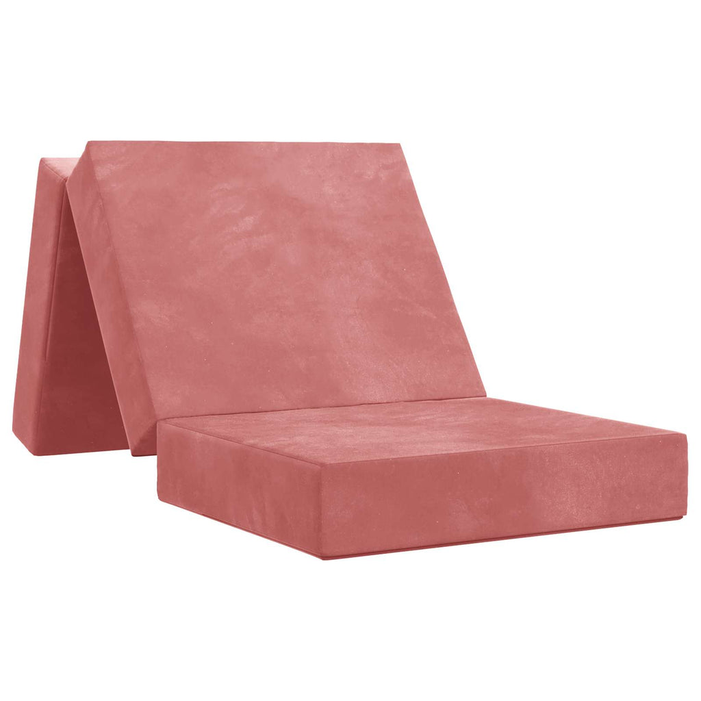 vidaXL Składana Sofa Łóżko 75 x 63 x 45 cm różowy