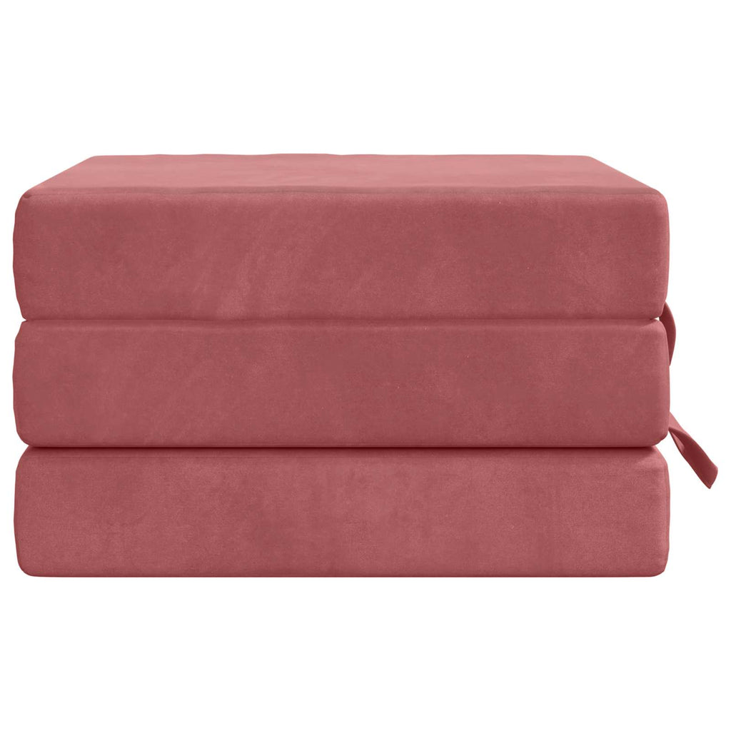vidaXL Składana Sofa Łóżko 75 x 63 x 45 cm różowy