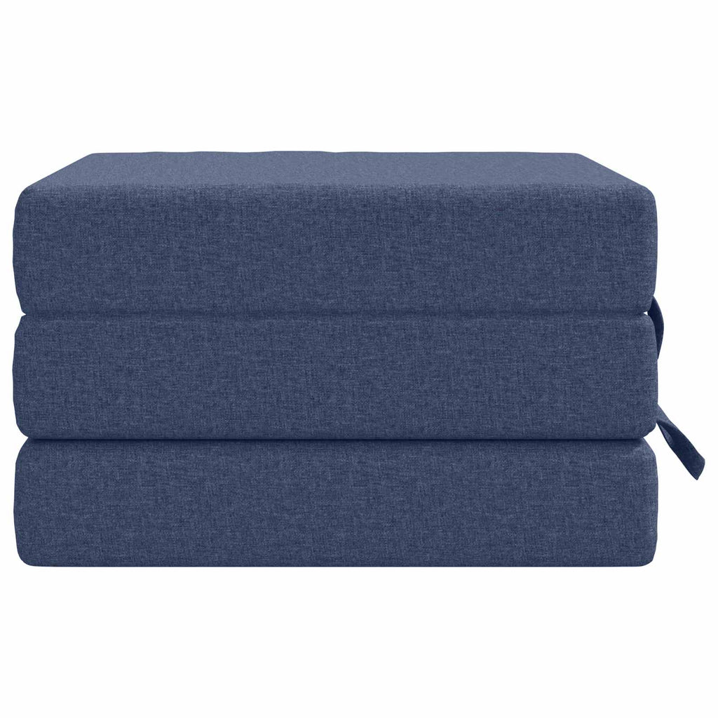 vidaXL Składana Sofa Łóżko 90 x 63 x 45 cm niebieski
