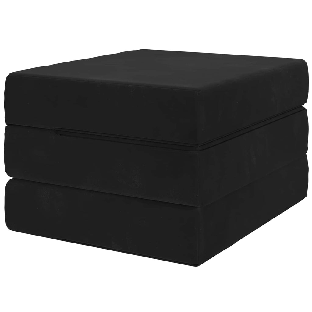 vidaXL Składana Sofa Łóżko 90 x 63 x 45 cm Czarny