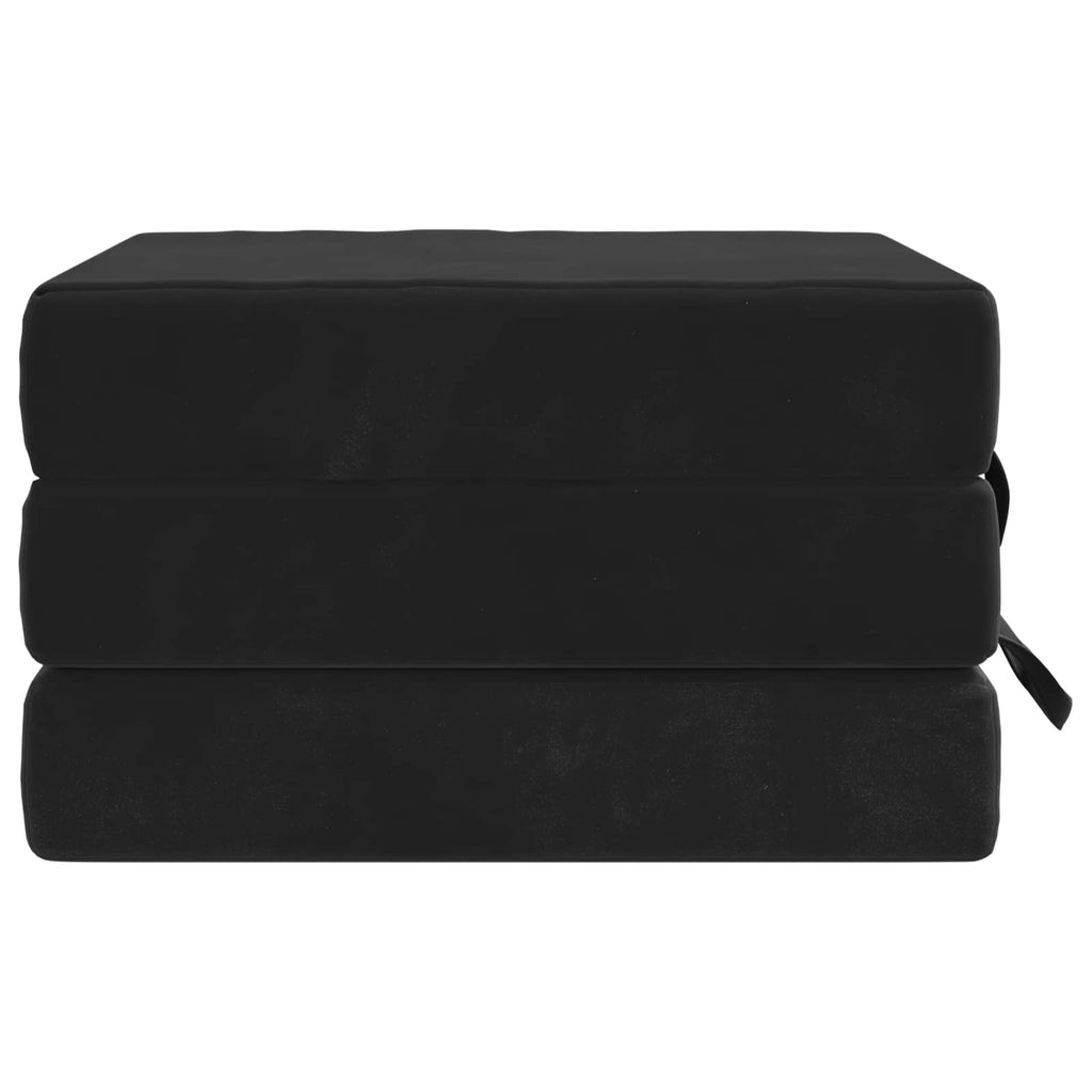 vidaXL Składana Sofa Łóżko 90 x 63 x 45 cm Czarny