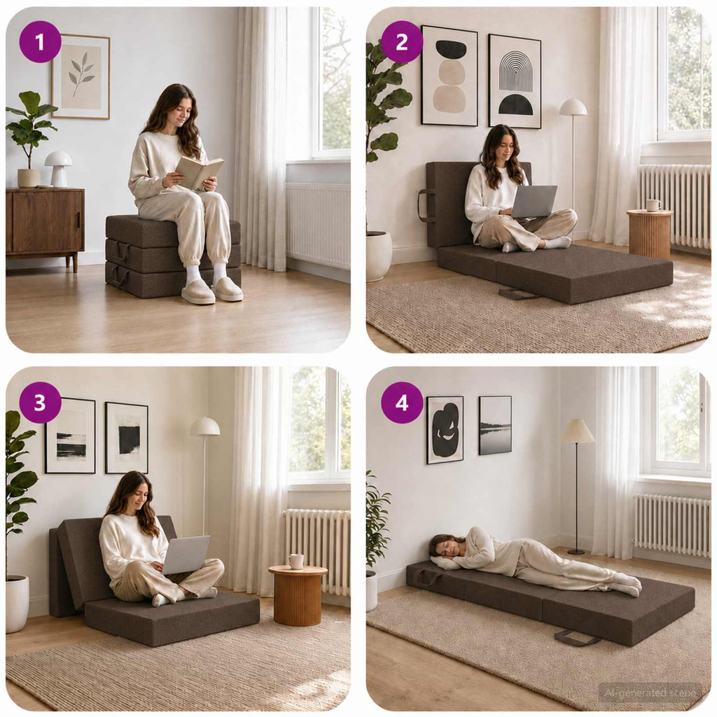 vidaXL Składana Sofa Łóżko 75 x 67 x 45 cm Ciemnoszary