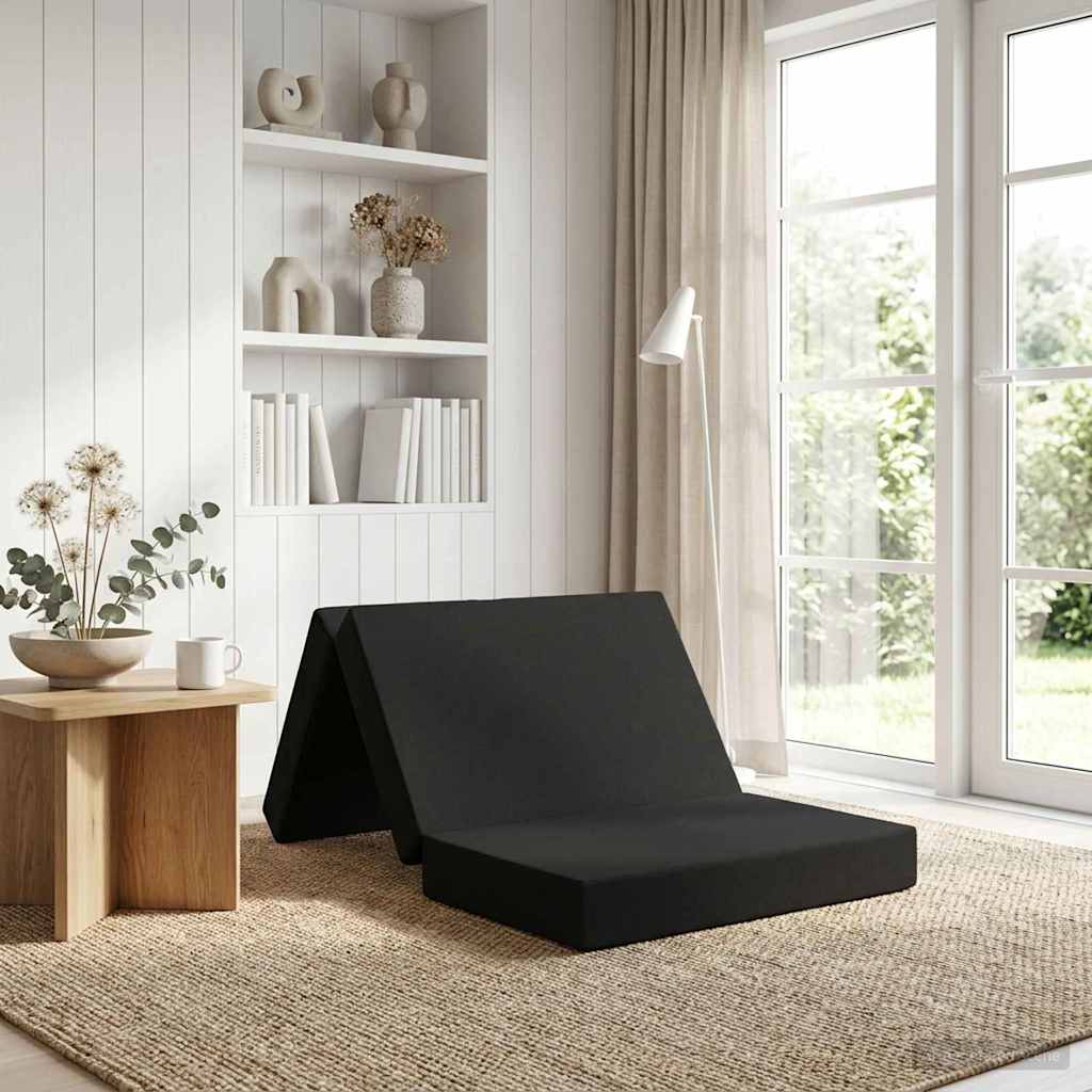 vidaXL Składana Sofa Łóżko 100 x 67 x 45 cm Czarny