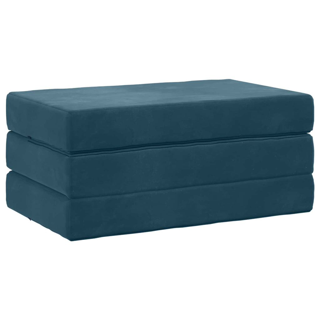 vidaXL Składana Sofa Łóżko 80 x 67 x 45 cm niebieski