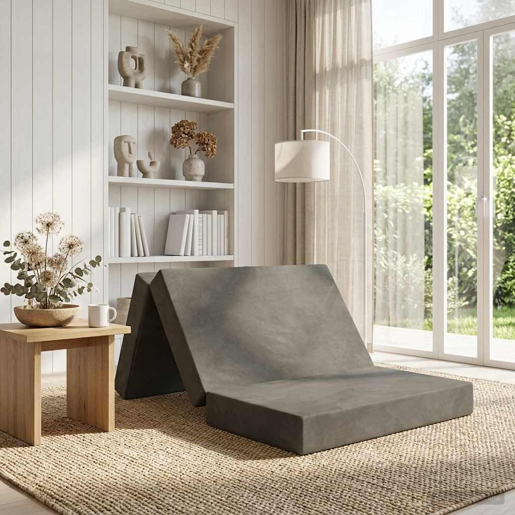 vidaXL Składana Sofa Łóżko 80 x 67 x 45 cm jasnoszary