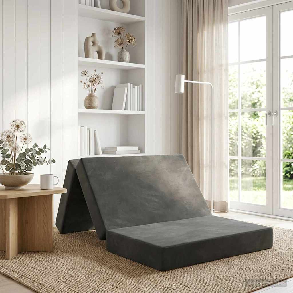 vidaXL Składana Sofa Łóżko 80 x 67 x 45 cm ciemnoszary