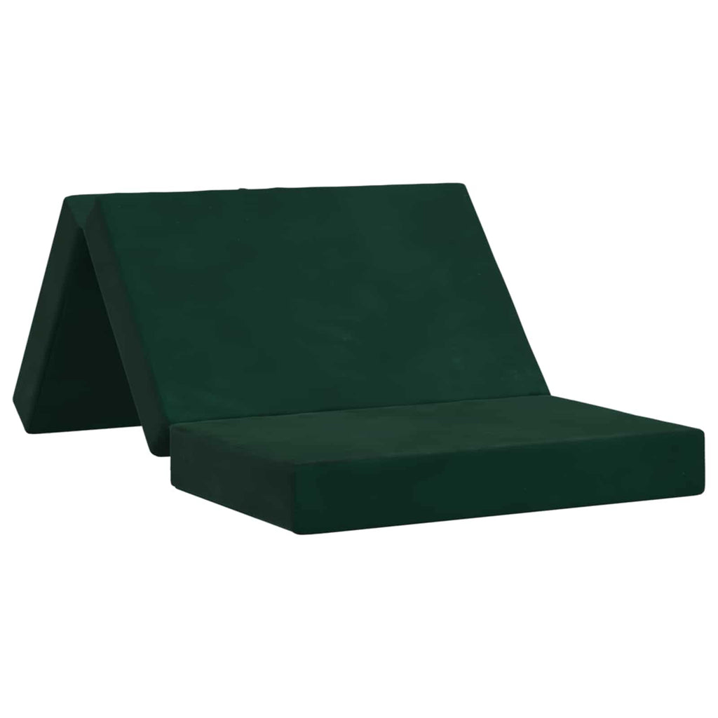 vidaXL Składana Sofa Łóżko 80 x 67 x 45 cm Ciemnozielony