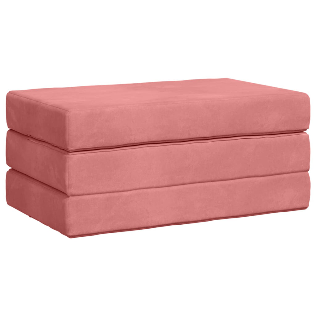 vidaXL Składana Sofa Łóżko 80 x 67 x 45 cm różowy