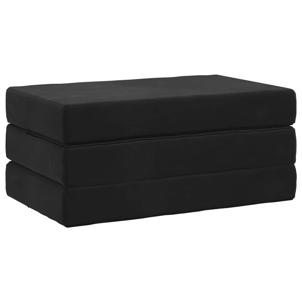 vidaXL Składana Sofa Łóżko 80 x 67 x 45 cm Czarny
