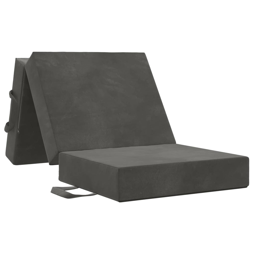 vidaXL Składana Sofa Łóżko 90 x 67 x 45 cm ciemnoszary