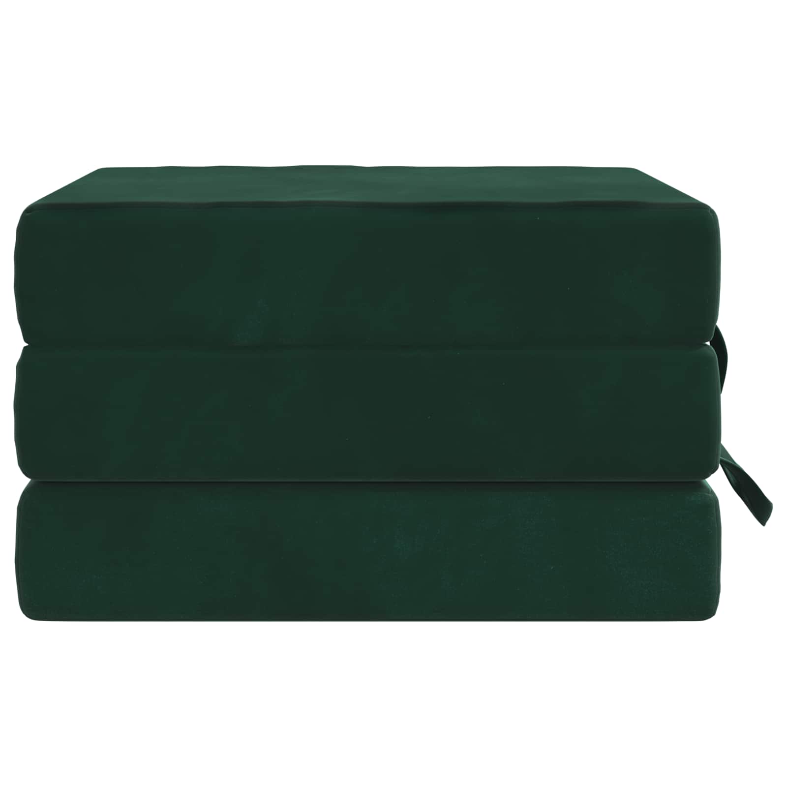 vidaXL Składana Sofa Łóżko 90 x 67 x 45 cm Ciemnozielony