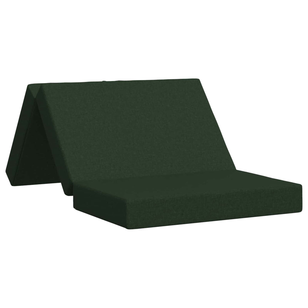 vidaXL Składana Sofa Łóżko 100 x 67 x 45 cm Ciemnozielony