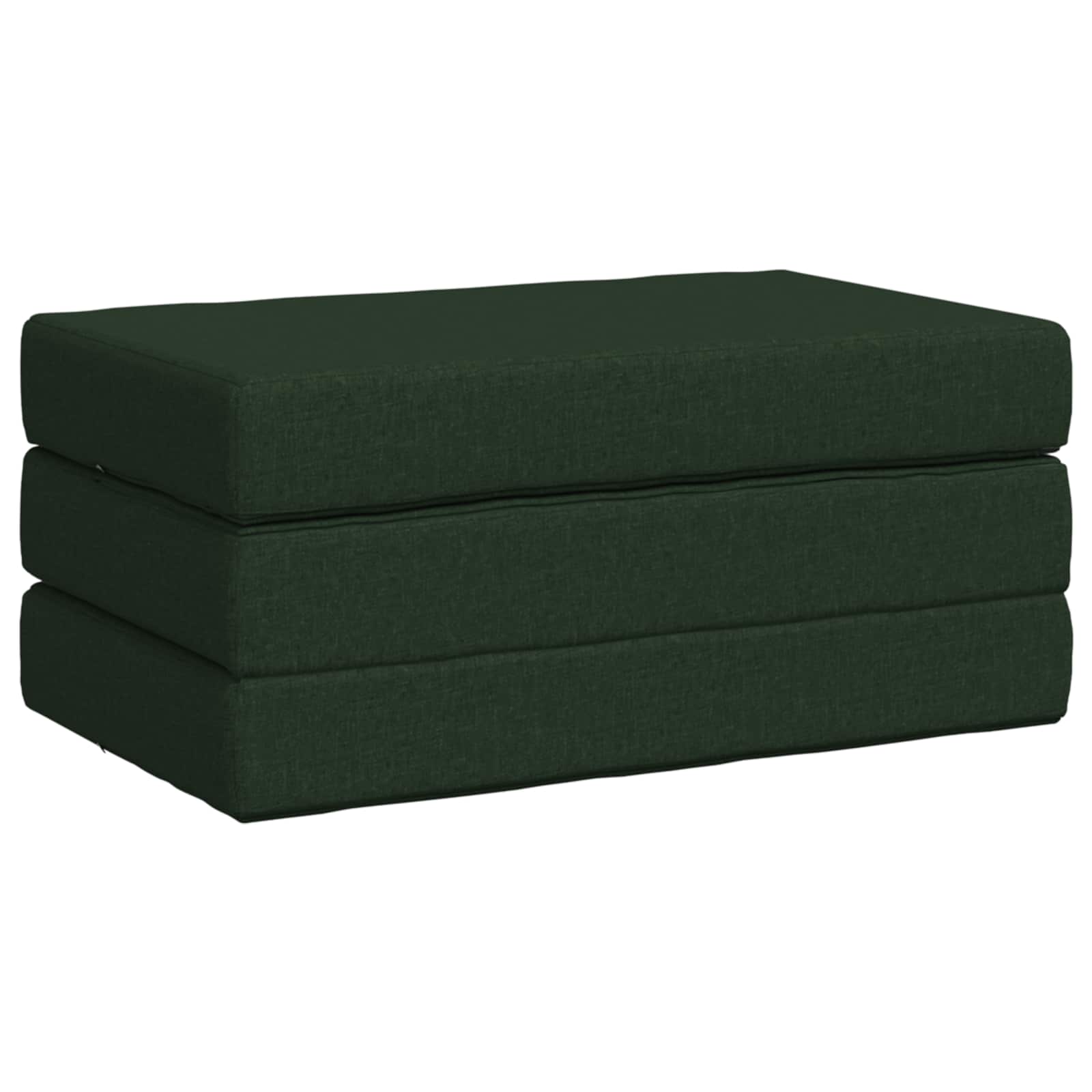 vidaXL Składana Sofa Łóżko 100 x 67 x 45 cm Ciemnozielony