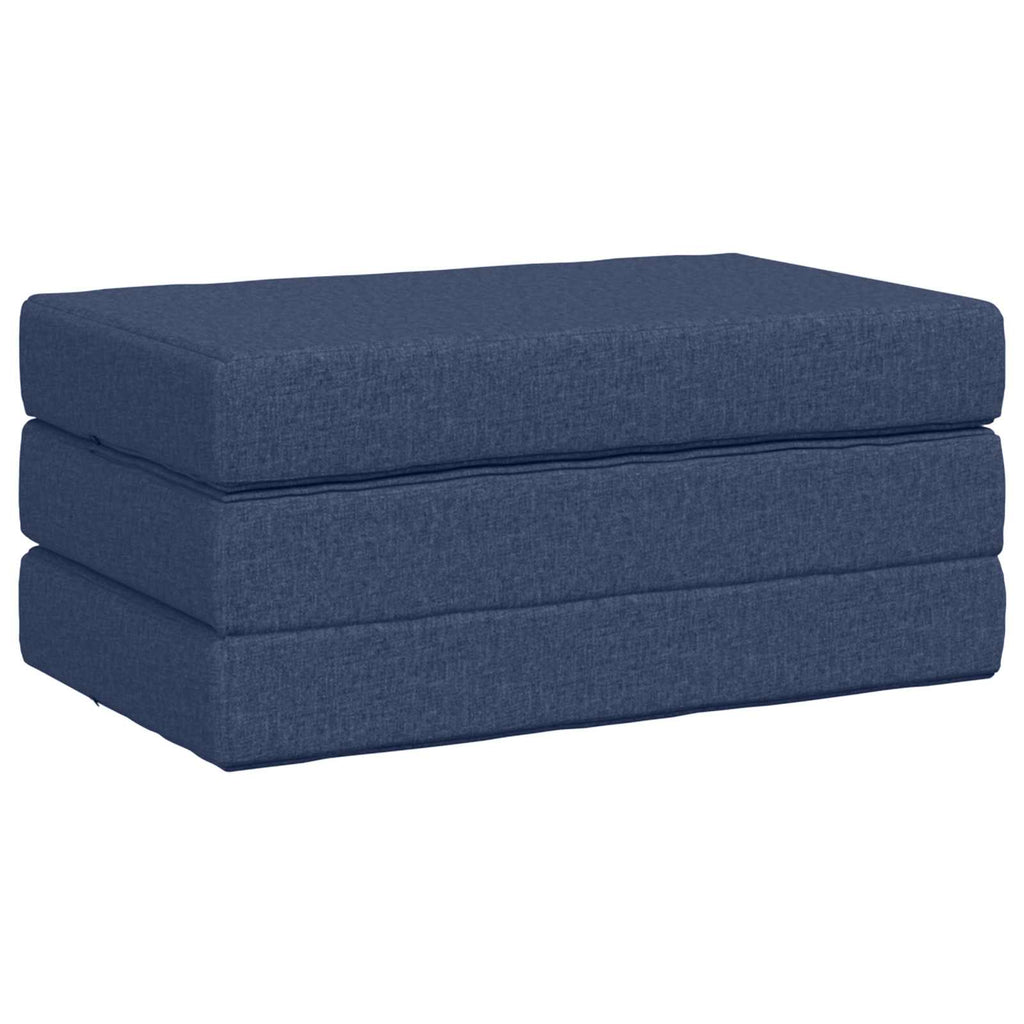 vidaXL Składana Sofa Łóżko 100 x 67 x 45 cm niebieski