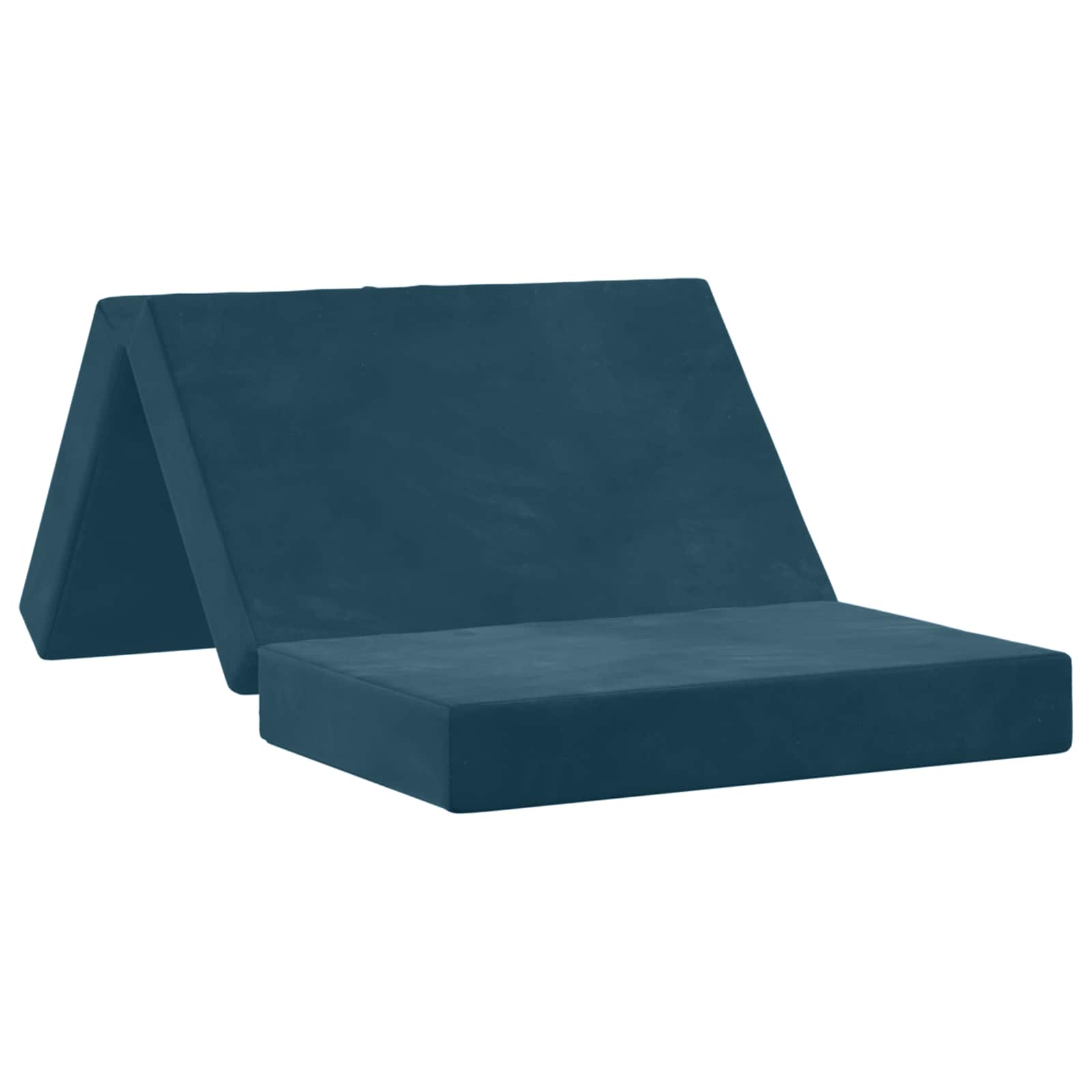 vidaXL Składana Sofa Łóżko 100 x 67 x 45 cm niebieski