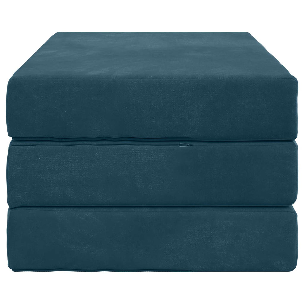 vidaXL Składana Sofa Łóżko 100 x 67 x 45 cm niebieski