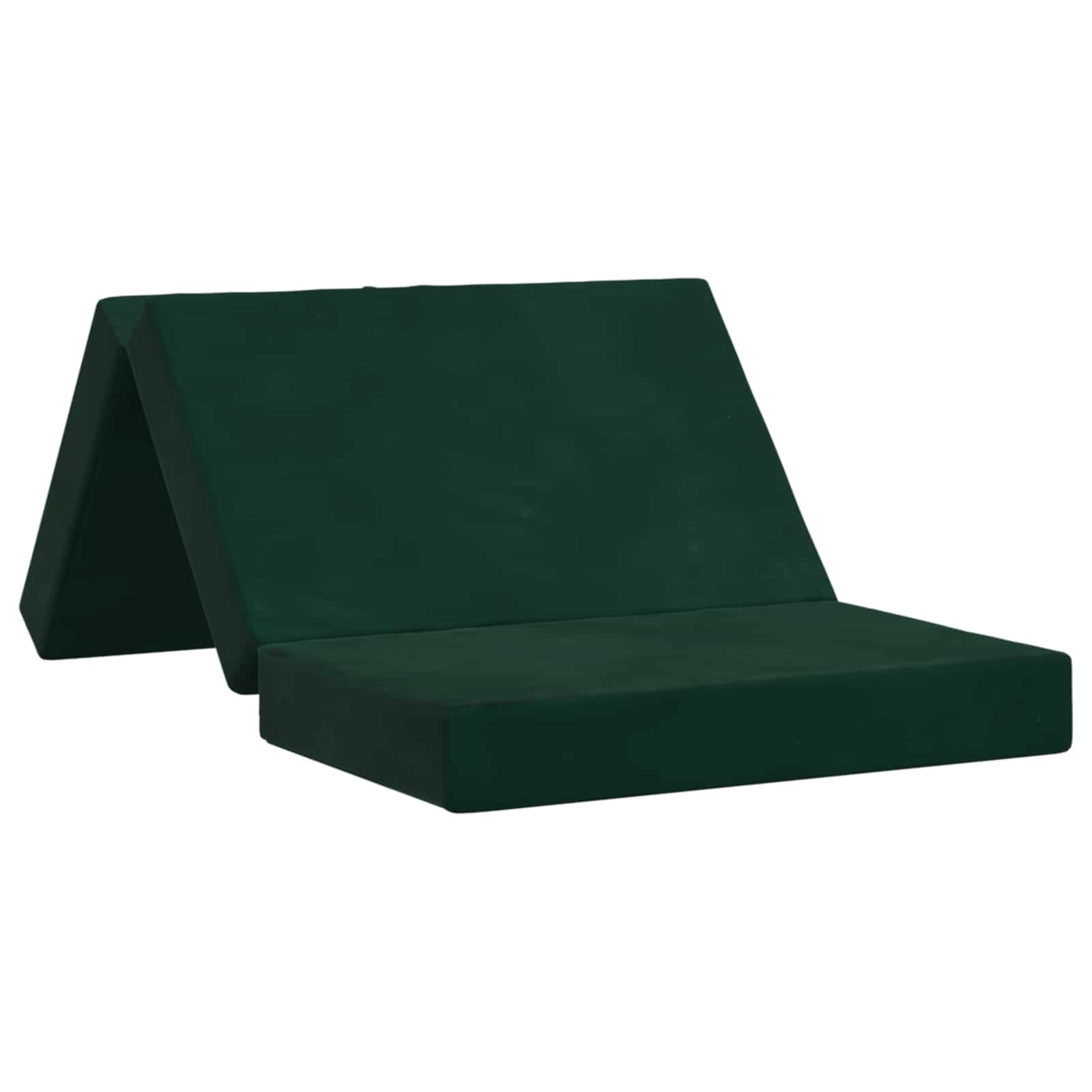 vidaXL Składana Sofa Łóżko 100 x 67 x 45 cm Ciemnozielony
