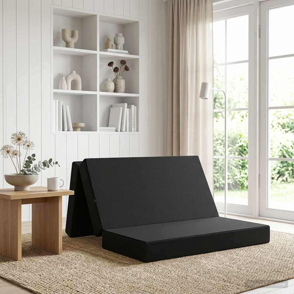 vidaXL Składana Sofa Łóżko 140 x 67 x 45 cm Czarny