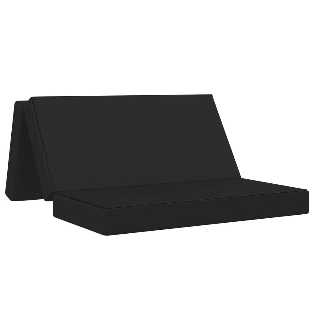 vidaXL Składana Sofa Łóżko 120 x 67 x 45 cm Czarny
