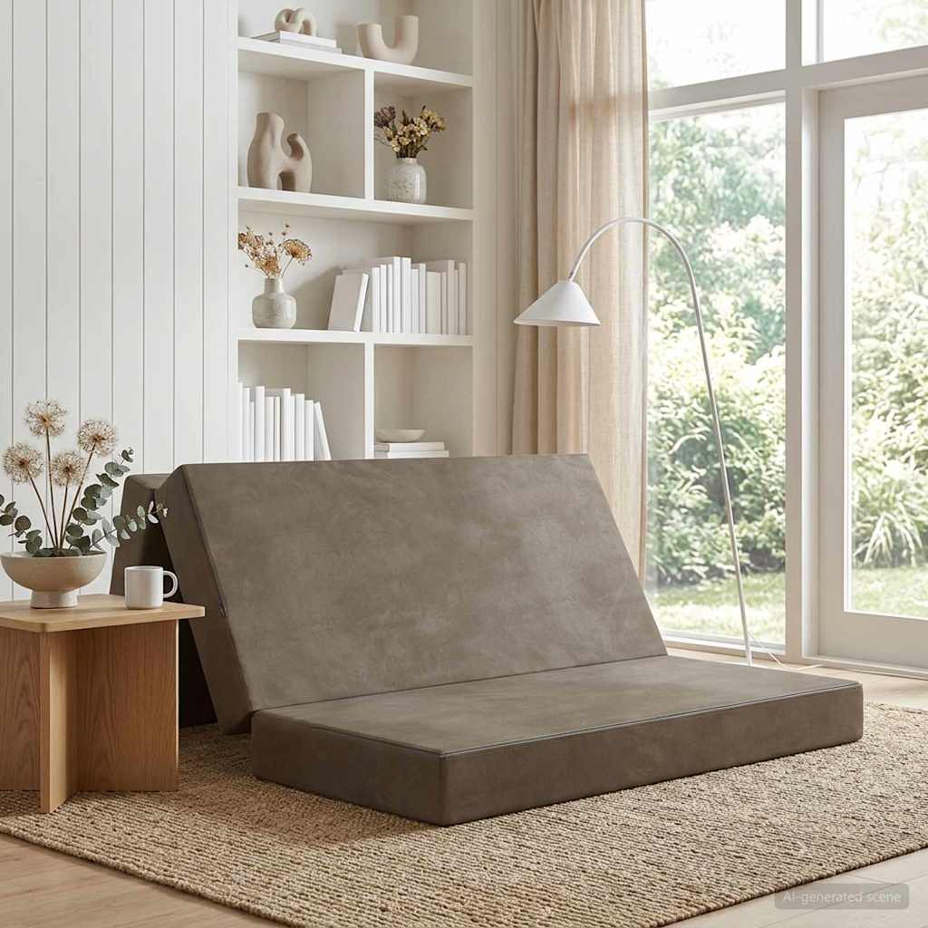 vidaXL Składana Sofa Łóżko 140 x 67 x 45 cm jasnoszary