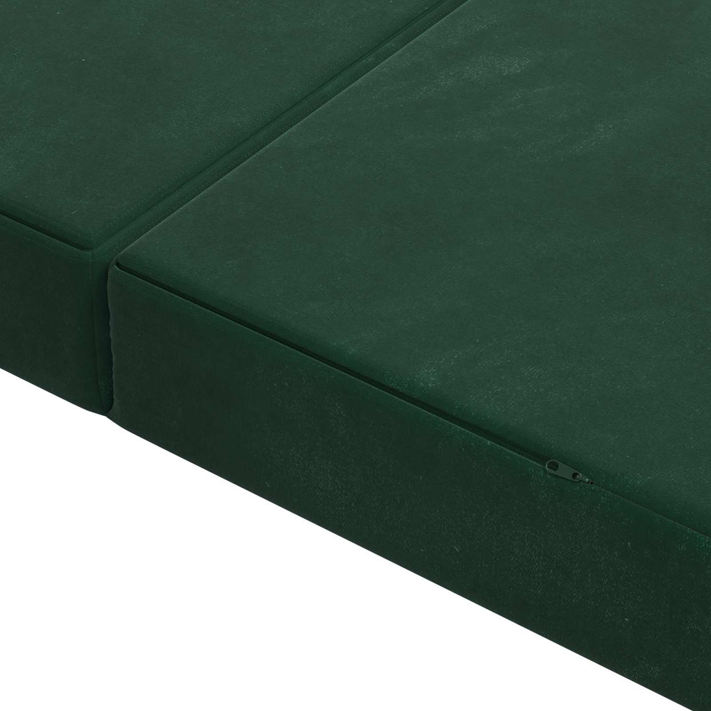 vidaXL Składana Sofa Łóżko 120 x 67 x 45 cm Ciemnozielony