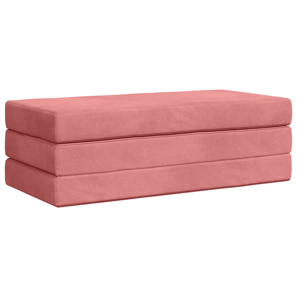 vidaXL Składana Sofa Łóżko 120 x 67 x 45 cm różowy