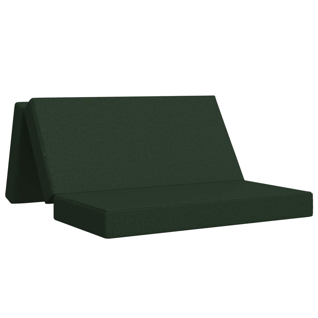 vidaXL Składana Sofa Łóżko 140 x 67 x 45 cm Ciemnozielony