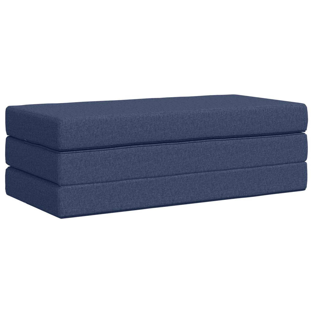 vidaXL Składana Sofa Łóżko 140 x 67 x 45 cm niebieski