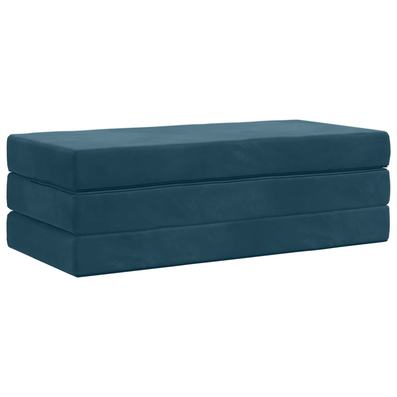 vidaXL Składana Sofa Łóżko 140 x 67 x 45 cm niebieski
