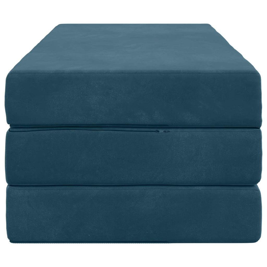 vidaXL Składana Sofa Łóżko 140 x 67 x 45 cm niebieski