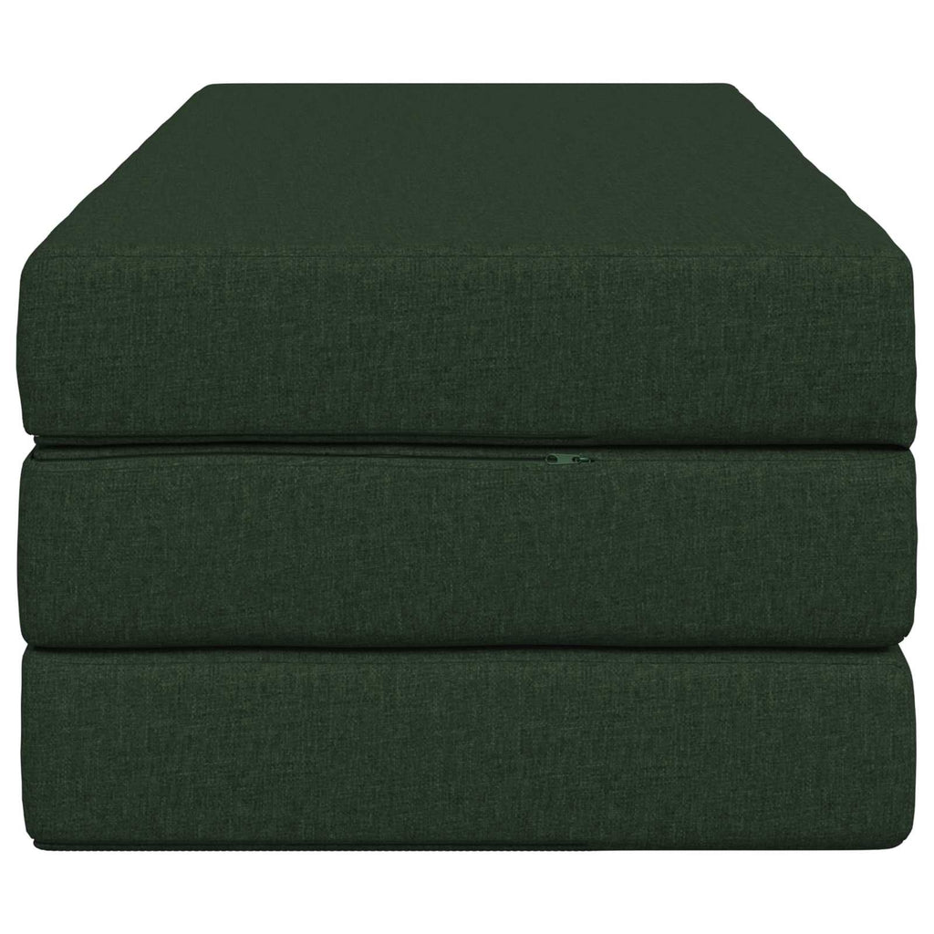 vidaXL Składana Sofa Łóżko 160 x 67 x 45 cm Ciemnozielony
