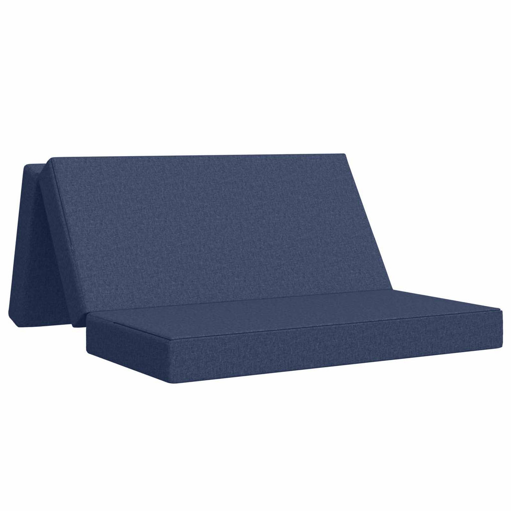 vidaXL Składana Sofa Łóżko 160 x 67 x 45 cm niebieski
