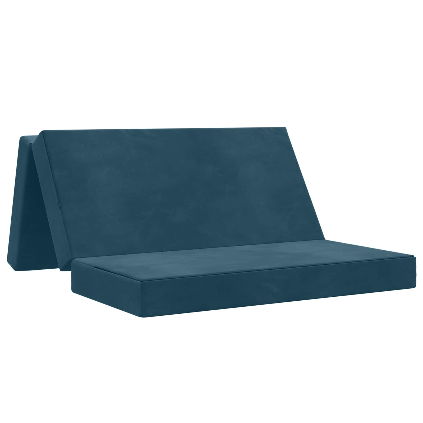 vidaXL Składana Sofa Łóżko 160 x 67 x 45 cm niebieski
