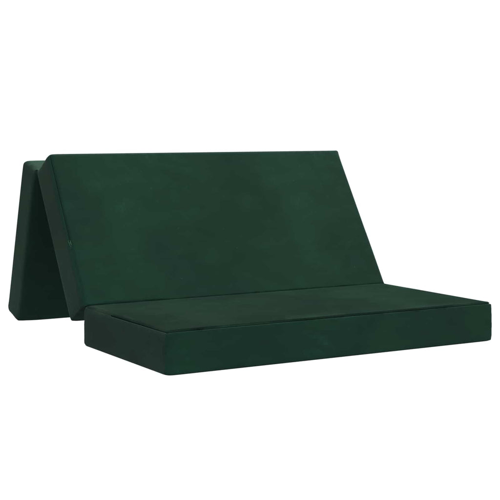 vidaXL Składana Sofa Łóżko 160 x 67 x 45 cm Ciemnozielony