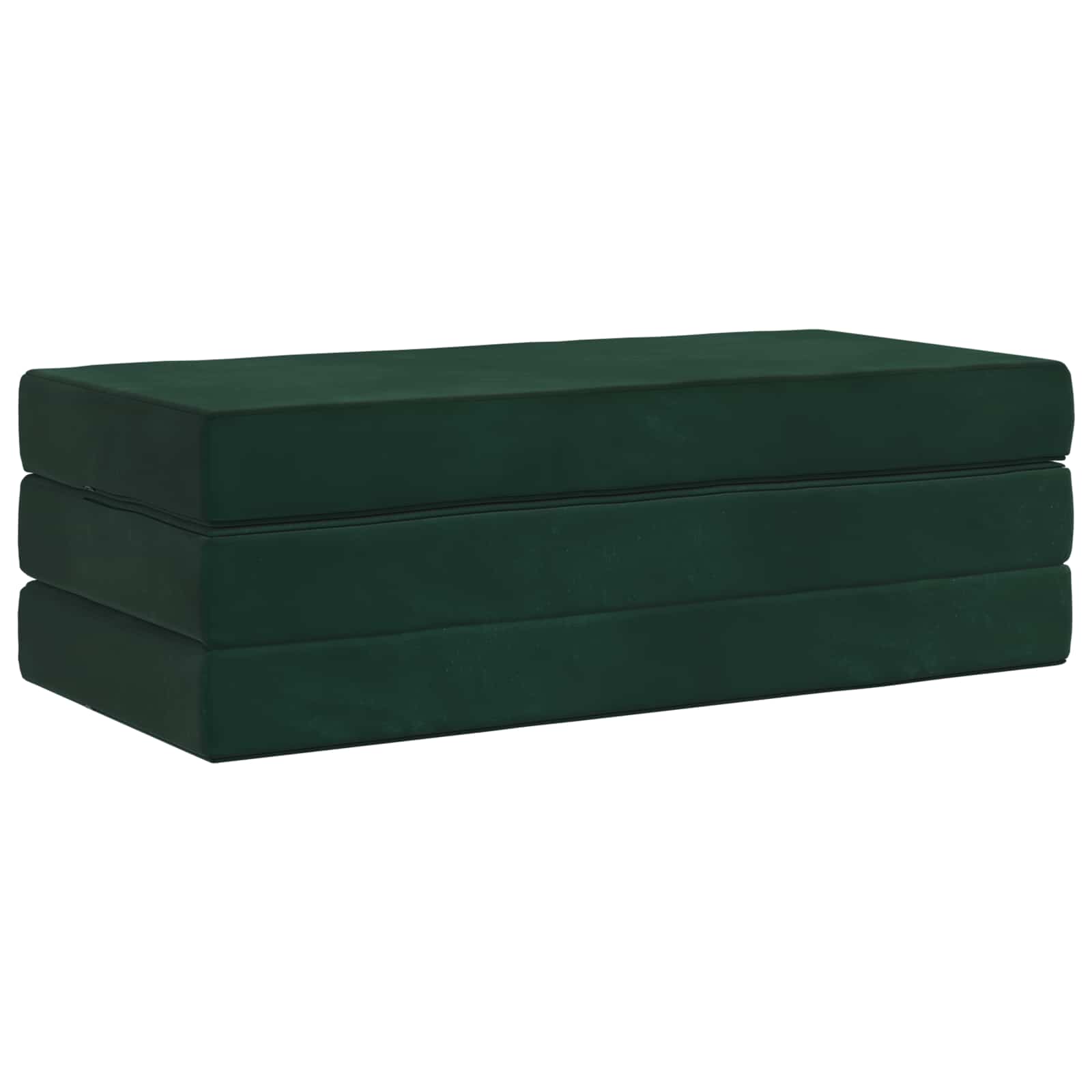 vidaXL Składana Sofa Łóżko 160 x 67 x 45 cm Ciemnozielony