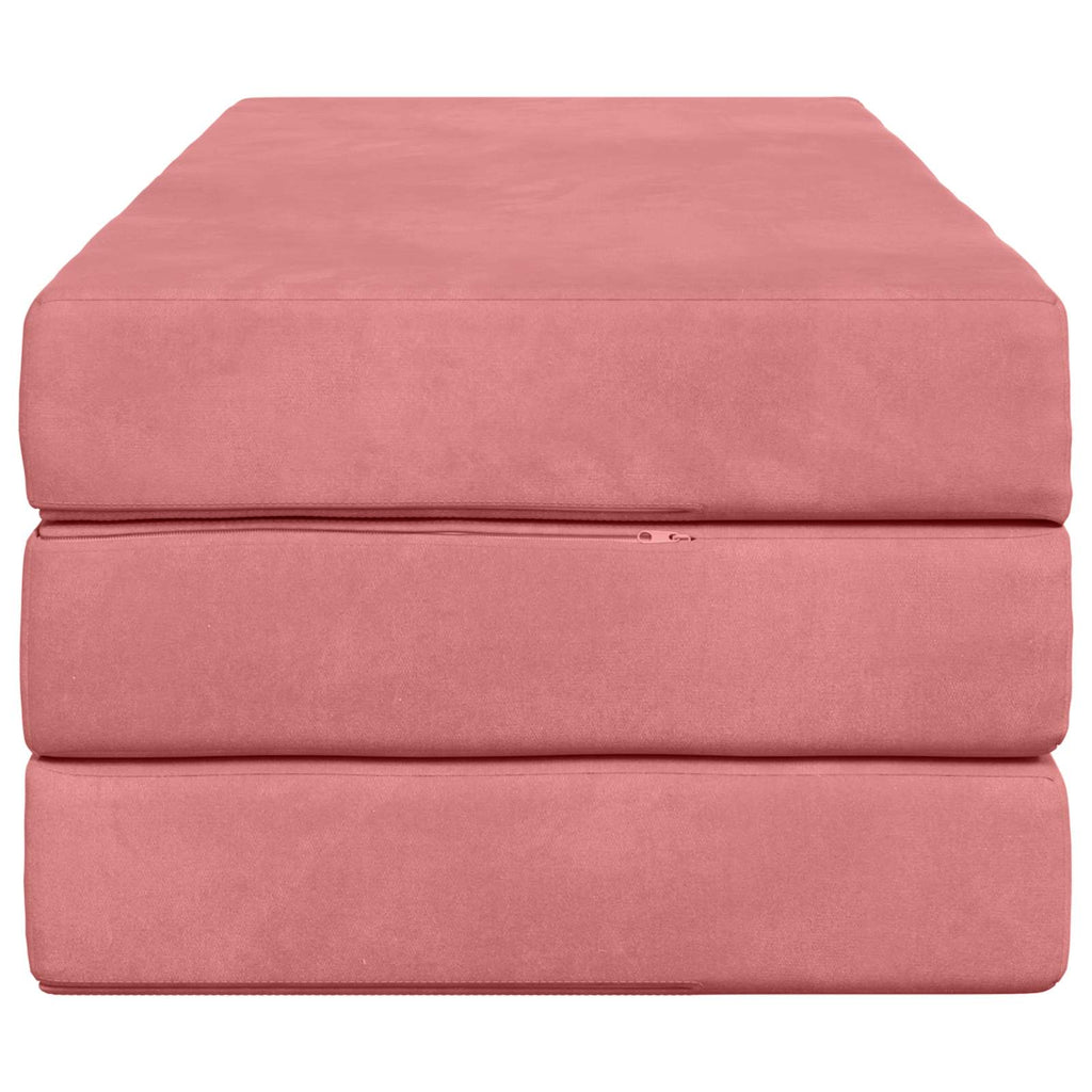 vidaXL Składana Sofa Łóżko 160 x 67 x 45 cm różowy