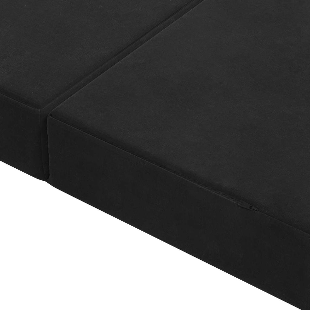 vidaXL Składana Sofa Łóżko 160 x 67 x 45 cm Czarny